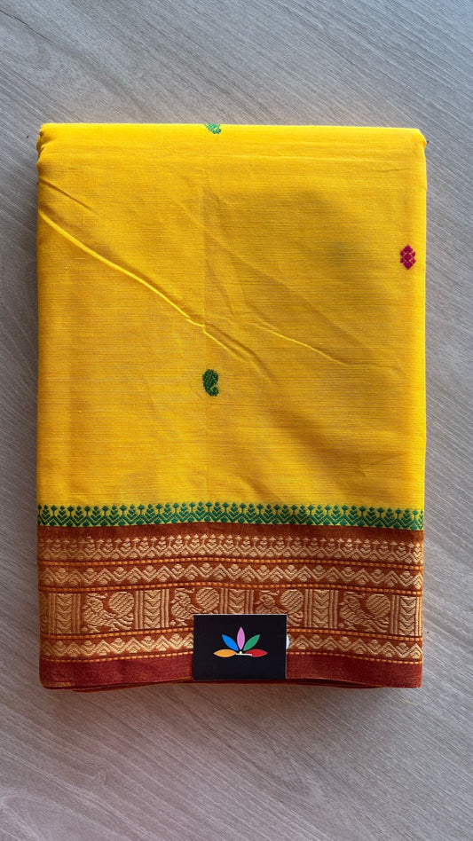 Thread Border Chettinad Cotton Saree - 25865