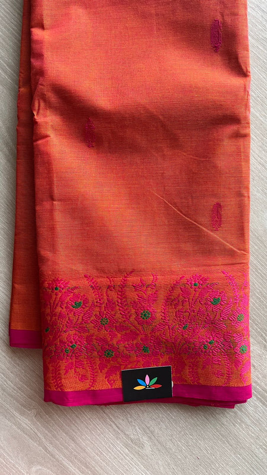 Thread Border Chettinad Cotton Saree - 25870