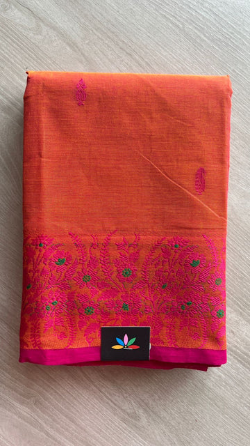 Thread Border Chettinad Cotton Saree - 25870
