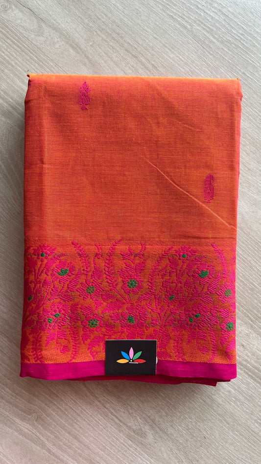 Thread Border Chettinad Cotton Saree - 25870