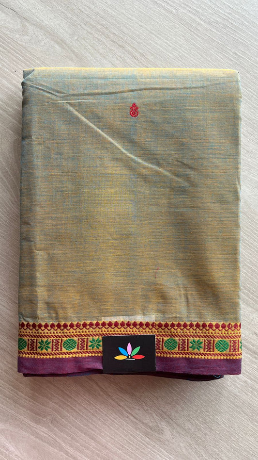 Thread Border Chettinad Cotton Saree - 25873