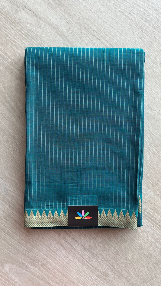 Temple Border Cotton 2 Piece Sets - Kurti Fabric with Duppata  -25877