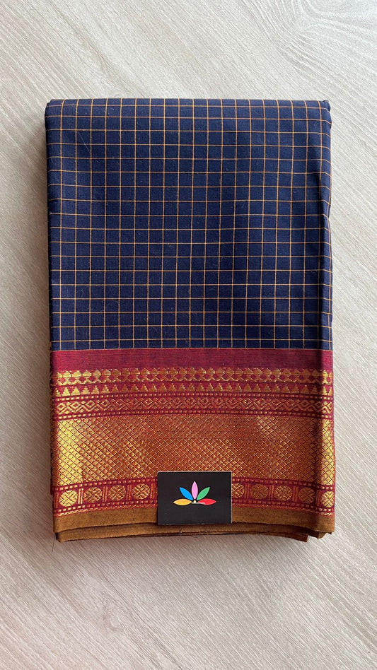 Traditional Border Cotton 2 Piece Sets - Kurti Fabric with Duppata   -25878