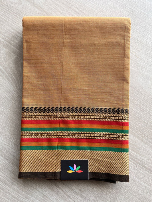 Traditional Border Cotton 2 Piece Sets - Kurti Fabric with Duppata - 25882