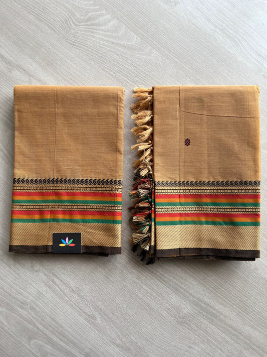 Traditional Border Cotton 2 Piece Sets - Kurti Fabric with Duppata - 25882