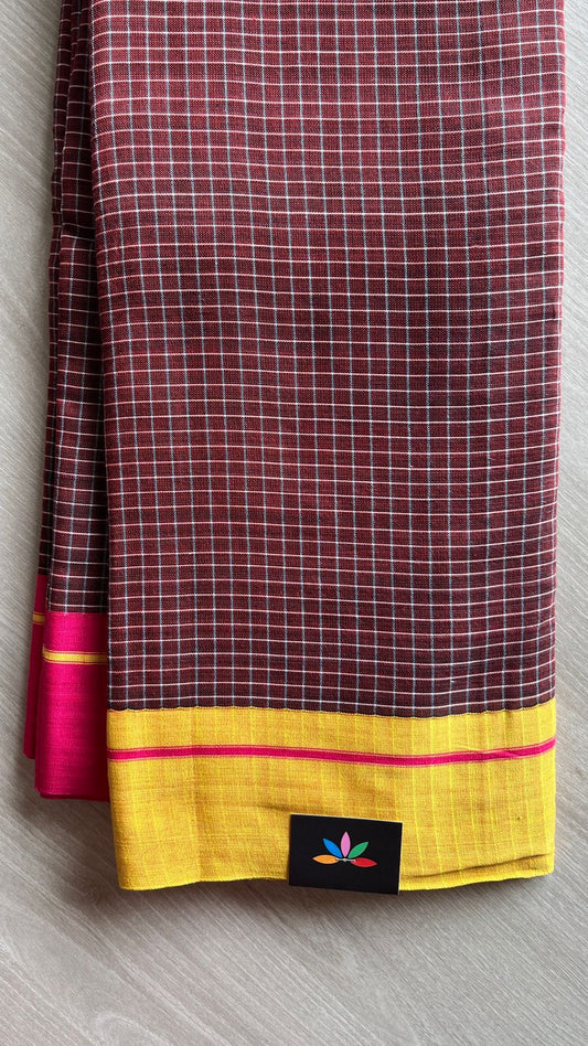 Patteda Anchu Handloom Cotton Saree- 25887