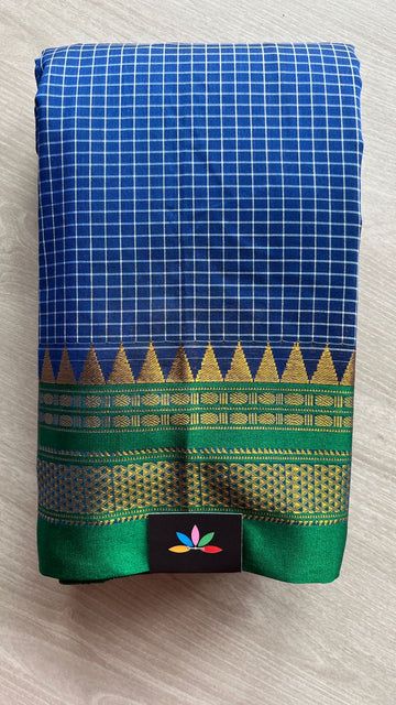 Ilkal Checks Mercerized Cotton Saree - 25898