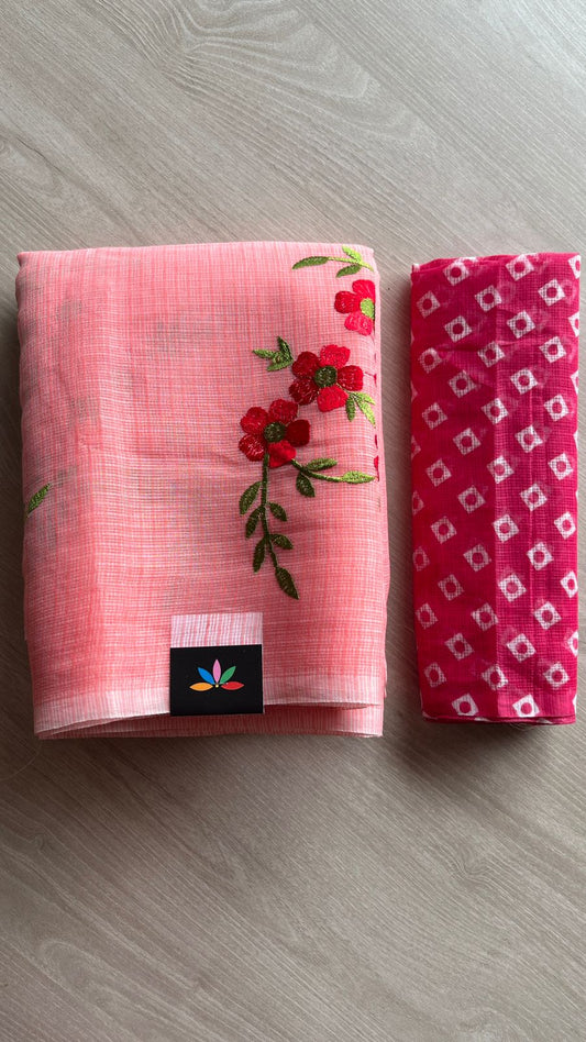 Simple Embroidery Kota Saree-25901