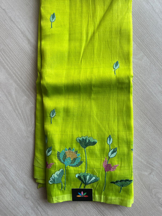 Embroidered Mangalagiri Silk Cotton Saree -26170