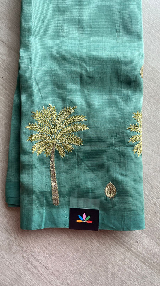 Embroidered Mangalagiri Silk Cotton Saree -26168