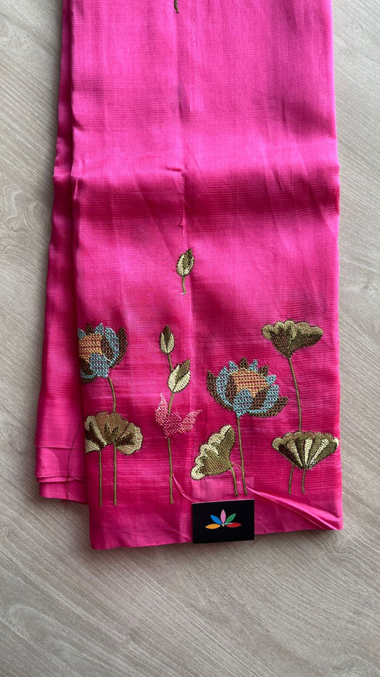 Embroidered Mangalagiri Silk Cotton Saree -26169