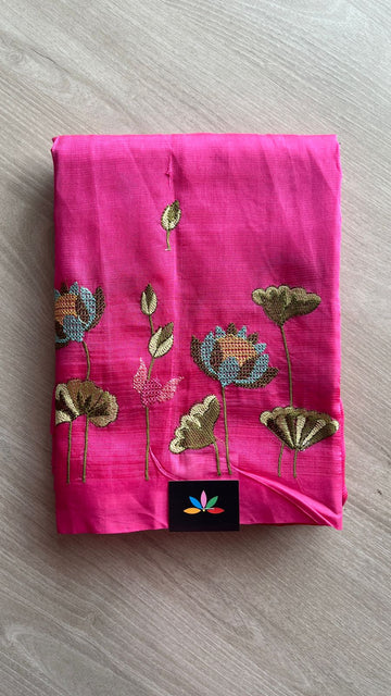 Embroidered Mangalagiri Silk Cotton Saree -26169