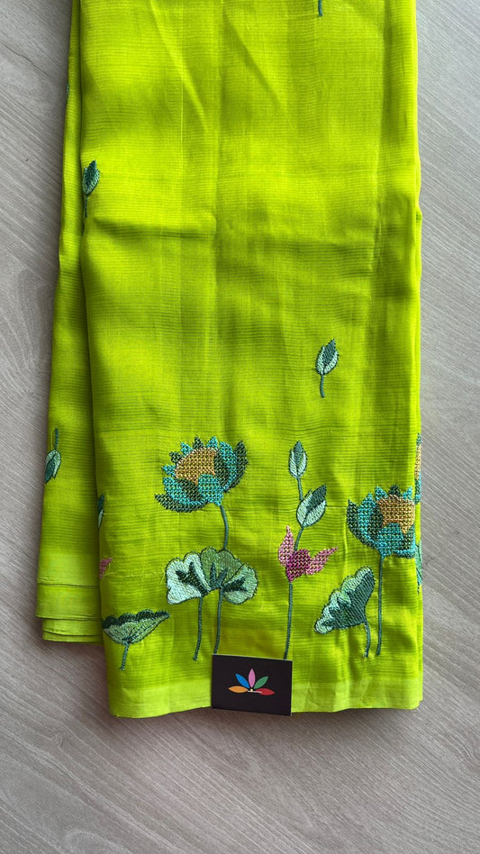 Embroidered Mangalagiri Silk Cotton Saree -26170