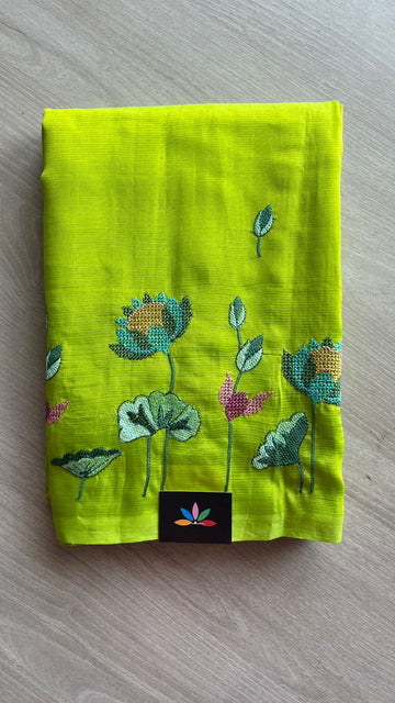 Embroidered Mangalagiri Silk Cotton Saree -26170