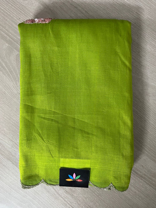 Sequin Work Mangalagiri Silk Cotton Saree-26188