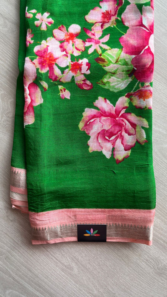 Digital Printed Mangalagiri Silk Cotton Saree-26186