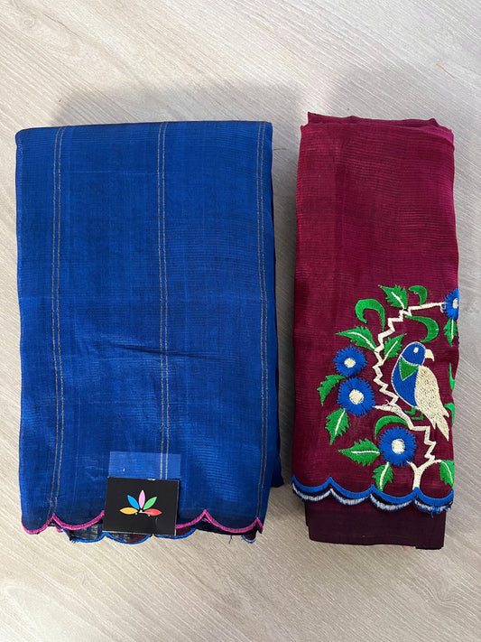 Scallop Border Mangalagiri Silk Cotton Saree-26193