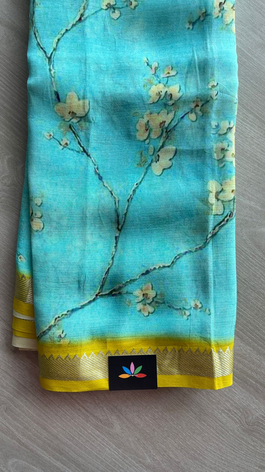 Digital Printed Mangalagiri Silk Cotton Saree-26187
