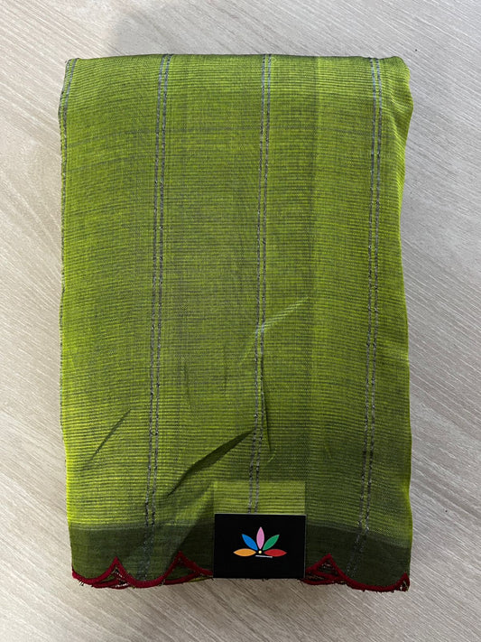 Scallop Border Mangalagiri Silk Cotton Saree-26195