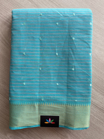 Machine Embroidered Cotton Saree-26201