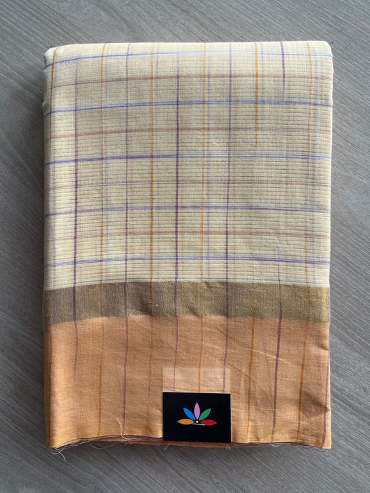 Checked Cotton Saree-26208