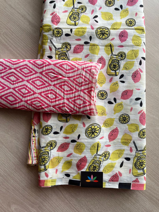 Quirky Printed Mul Cotton Saree-26223-26227