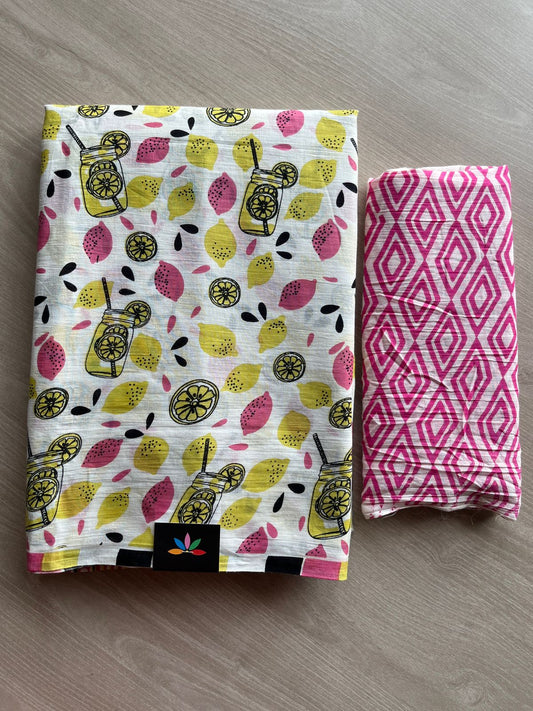 Quirky Printed Mul Cotton Saree-26223-26227