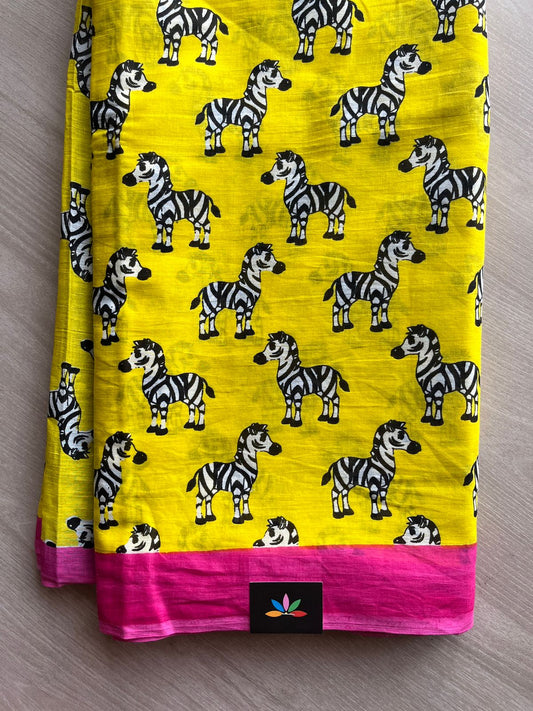 Quirky Printed Mul Cotton Saree-26273-26277