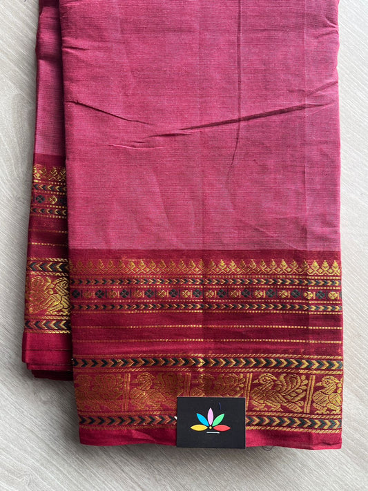 Zari Border Chettinad Cotton Saree - 26315