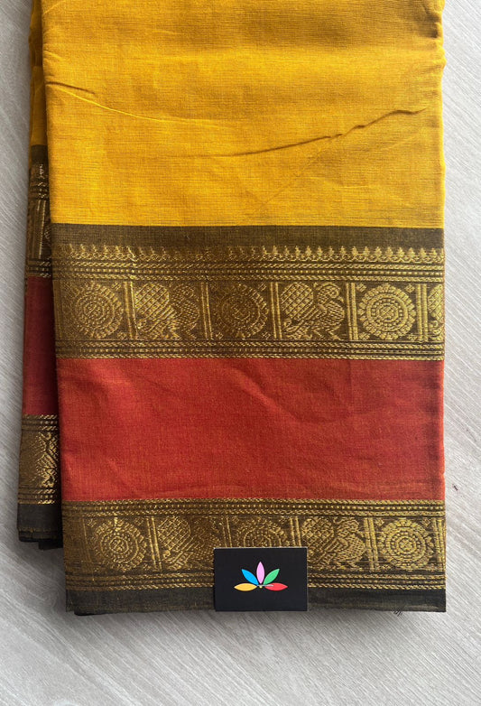 Zari Border Chettinad Cotton Saree - 26318