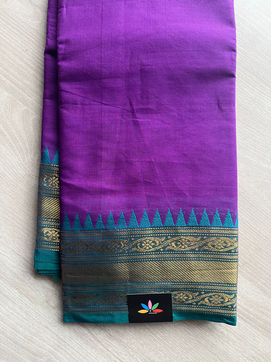 Zari Border Chettinad Cotton Saree - 26324