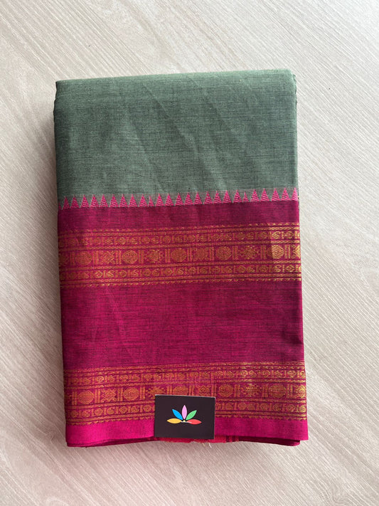 Zari Border Chettinad Cotton Saree - 26326