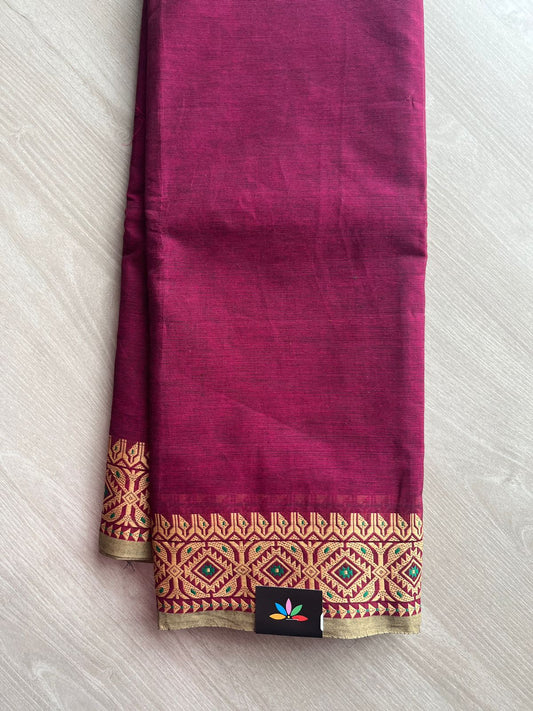 Thread Border Chettinad Cotton Saree - 26342