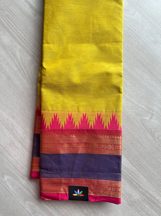Zari Border Chettinad Cotton Saree - 26355