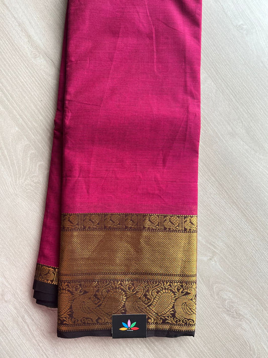 Zari Border Chettinad Cotton Saree - 26358