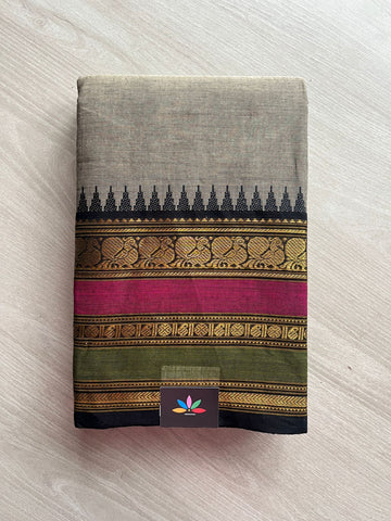 Zari Border Chettinad Cotton Saree - 26360