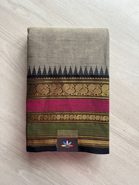 Zari Border Chettinad Cotton Saree - 26360