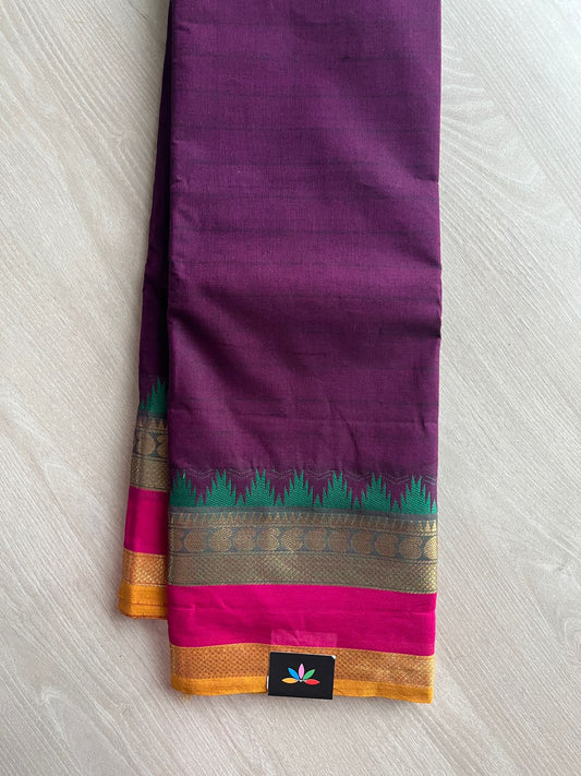 Zari Border Chettinad Cotton Saree - 26361