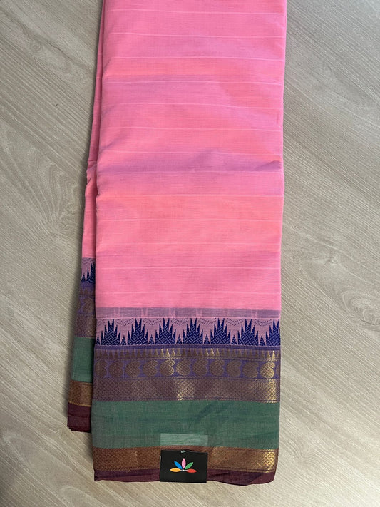 Zari Border Chettinad Cotton Saree - 26373