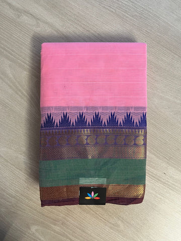 Zari Border Chettinad Cotton Saree - 26373