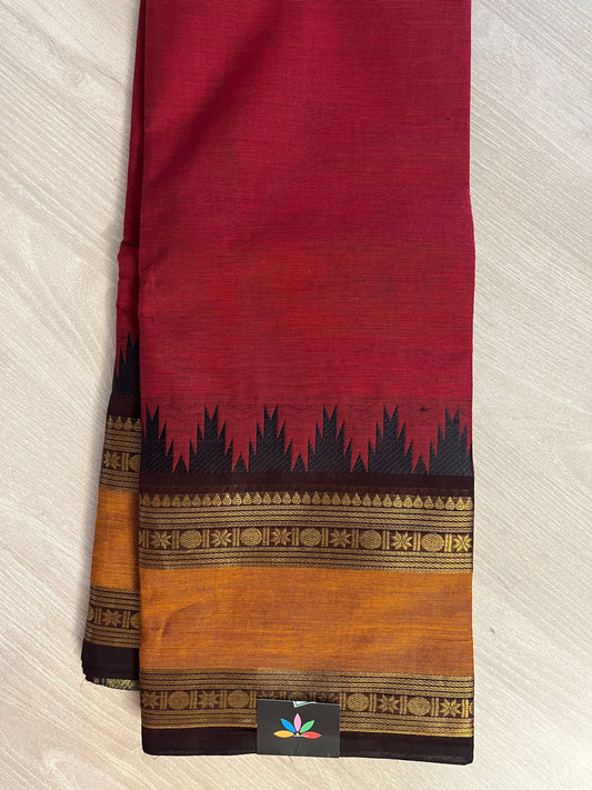 Zari Border Chettinad Cotton Saree - 26364