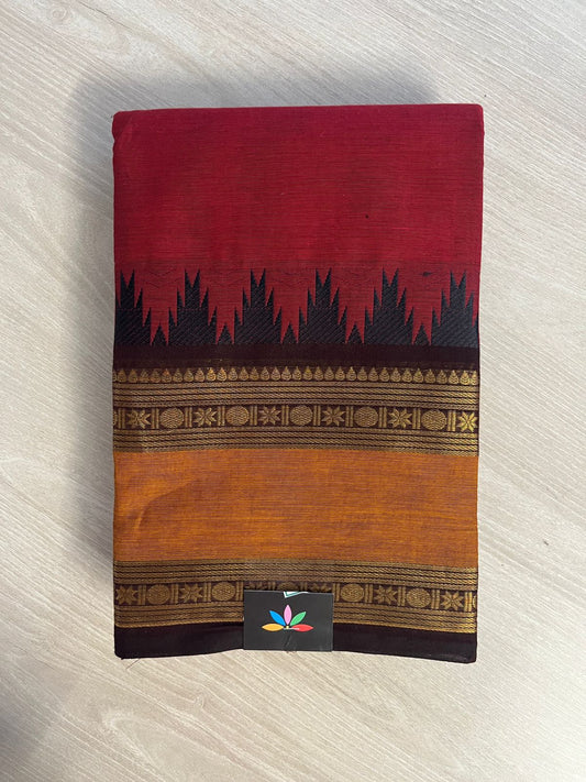 Zari Border Chettinad Cotton Saree - 26364