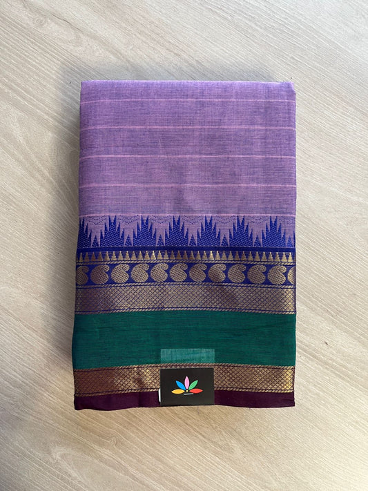 Zari Border Chettinad Cotton Saree - 26376