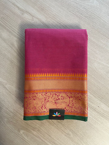 Thread Border Chettinad Cotton Saree - 26370