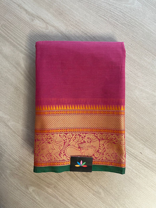 Thread Border Chettinad Cotton Saree - 26370