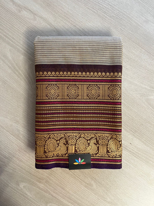 Thread Border Chettinad Cotton Saree - 26371