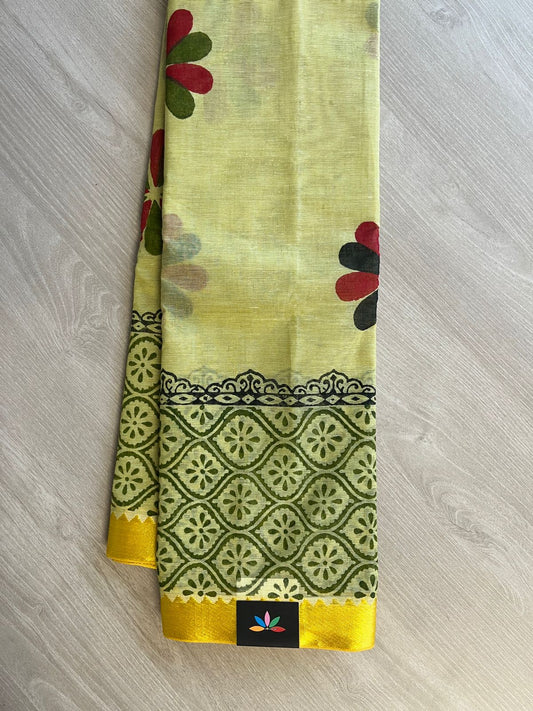 Block Printed Bengal Cotton Saree -26403