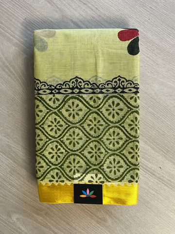 Block Printed Bengal Cotton Saree -26403