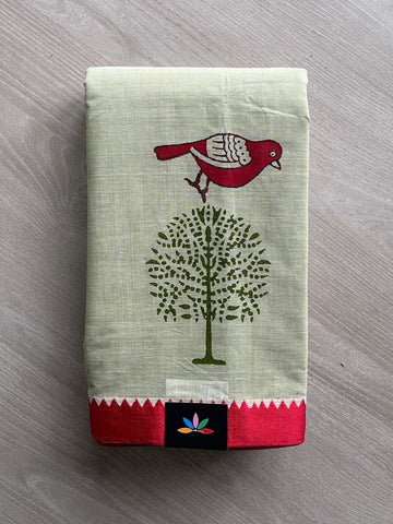 Block Printed Bengal Cotton Saree -26407