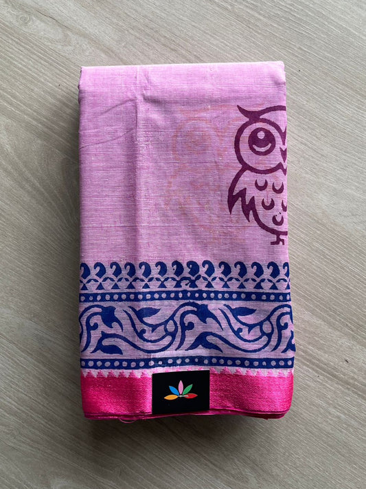 Block Printed Bengal Cotton Saree -26408